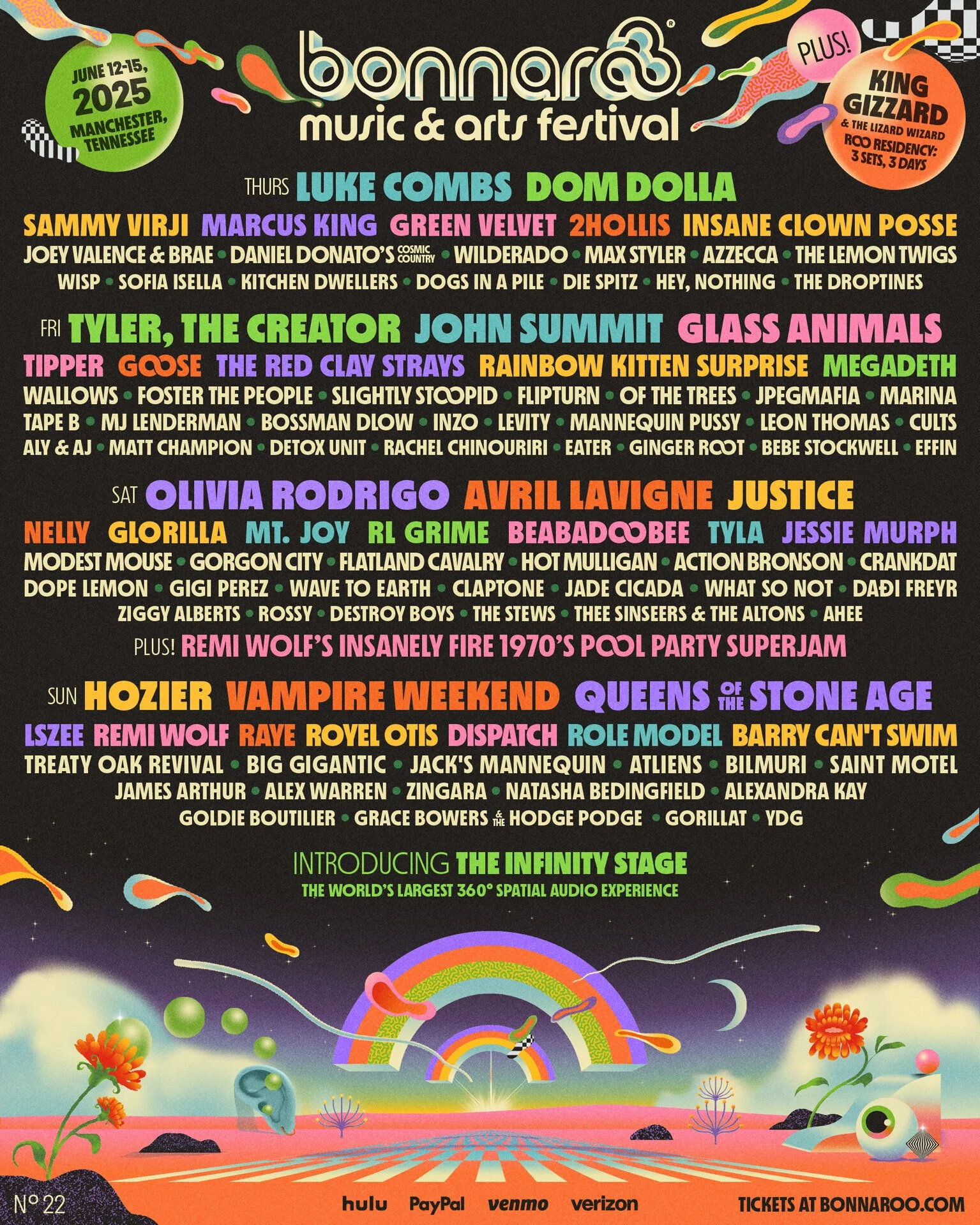 Bonnaroo Music and Arts Festival June 12-15, 2025 — Atlanta EDM